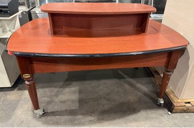 MOBILE WOODEN 2 TIER DISPLAY TABLE