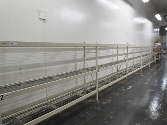 Lot 218 - 6FT TALL RACKING - 20IN DEEP, 8FT BEAMS - SOLD BY THE OPENING ...