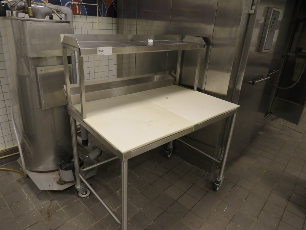 Lot 326 - 4FT POLYTOP TABLE - 30IN DEEP