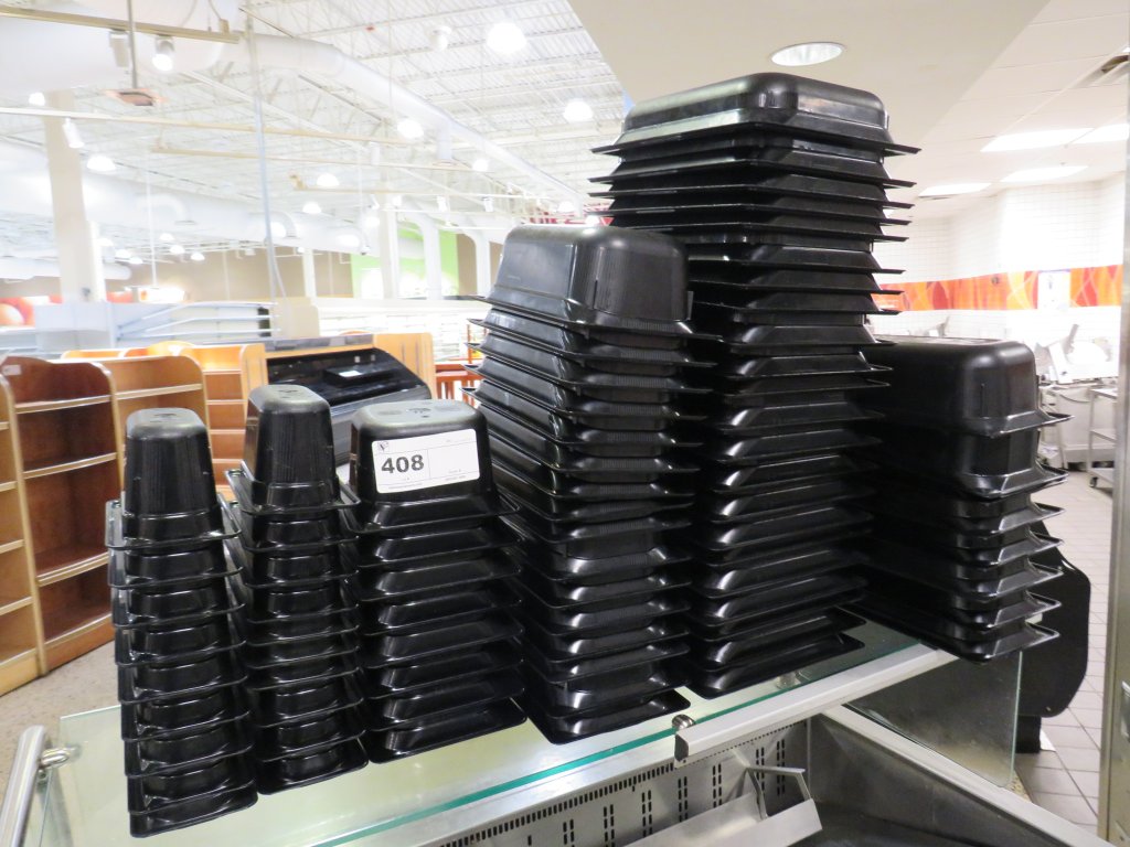 Lot 408 - BLACK PLASTIC INSERT PANS